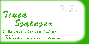 timea szalczer business card